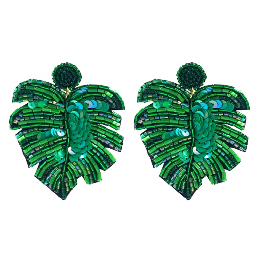 Palm Sequin Earrings